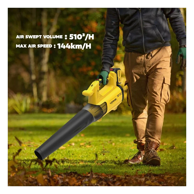 Leaf Blower Brushless Motor VR BL21-98 20V MAX 144 km/h 510 m³/h 4000mAh Li-Ion | EnvMart