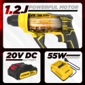 Cordless Rotary Hammer Drill VR CH21-10, 20V Li-Ion, 2.0Ah, SDS Plus, 1.2J Impact | EnvMart