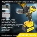 VR BD21-80 Cordless Brushless Impact Drill 80 Nm, 2-Speed, 4.0Ah, BMC Case | EnvMart