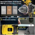 VR BD21-80 Cordless Brushless Impact Drill 80 Nm, 2-Speed, 4.0Ah, BMC Case | EnvMart