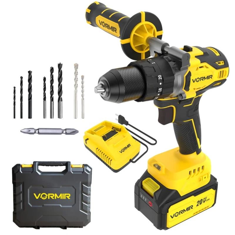 VR BD21-80 Cordless Brushless Impact Drill 80 Nm, 2-Speed, 4.0Ah, BMC Case | EnvMart
