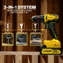 iBELL VR BD21-45 Cordless Impact Drill 20V Max, Brushless, 45Nm, 2-Speed, 2.0Ah Battery, 13mm Chuck | EnvMart