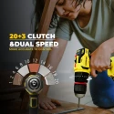 iBELL VR BD21-45 Cordless Impact Drill 20V Max, Brushless, 45Nm, 2-Speed, 2.0Ah Battery, 13mm Chuck | EnvMart
