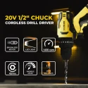 iBELL VR BD21-45 Cordless Impact Drill 20V Max, Brushless, 45Nm, 2-Speed, 2.0Ah Battery, 13mm Chuck | EnvMart