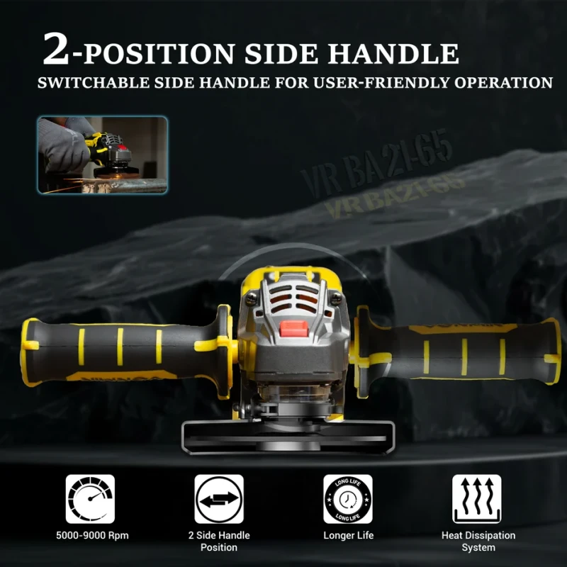 iBELL VORMIR VR BA21-65 Cordless Angle Grinder 20V 650W 100mm | EnvMart