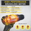 Cordless Impact Drill Toolbox VR BT21-38, Brushless, 20V Max, 38Nm, Li-ion | EnvMart