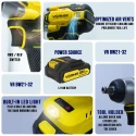Cordless Impact Wrench VR BW21-32, Brushless, 20V MAX, 320 Nm, 2Ah Battery, 3-Speed | EnvMart