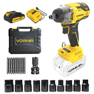 Cordless Impact Wrench VR BW21-32, Brushless, 20V MAX, 320 Nm, 2Ah Battery, 3-Speed | EnvMart