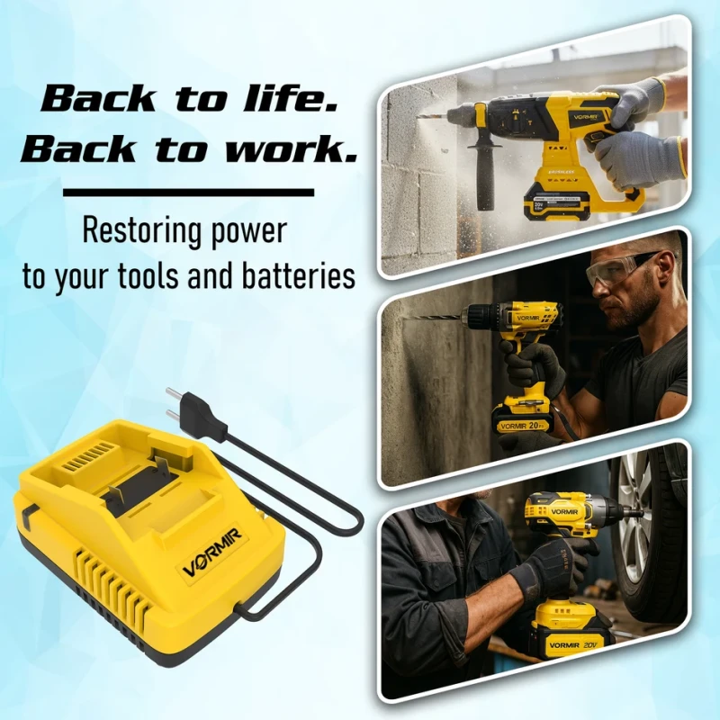 VORMIR VR LXV1C Li-ion Battery Charger 2.3A, 21V, Universal Cordless Tool Accessory | EnvMart