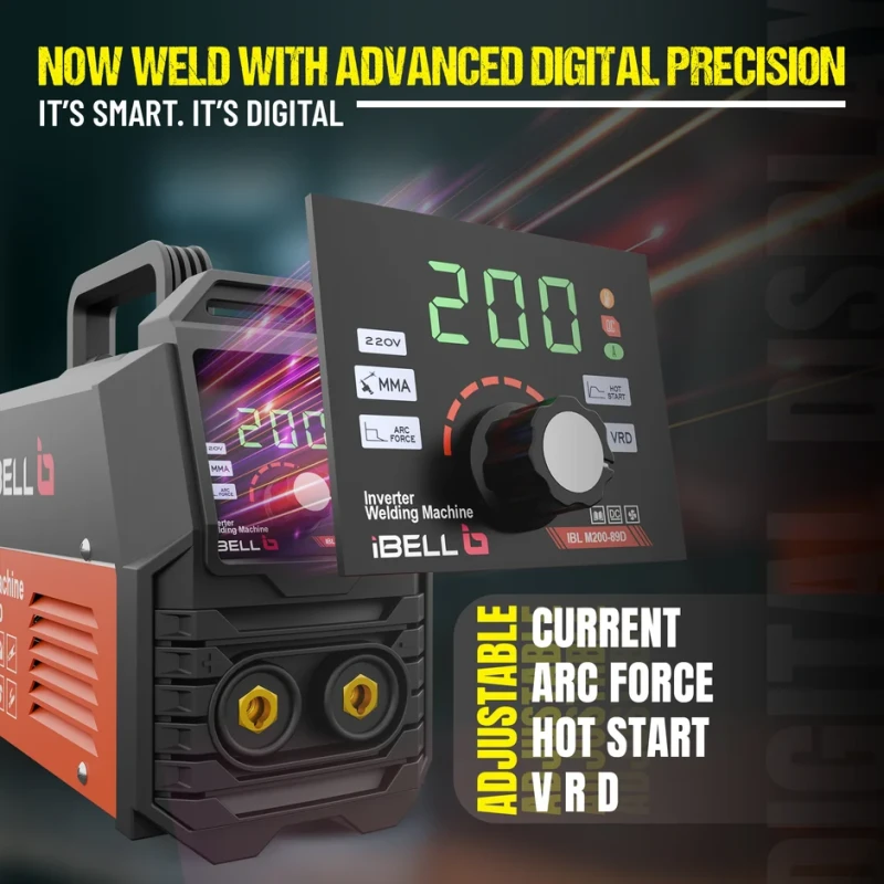 M200-89D MMA Welding Machine 200A Inverter IGBT Digital Display VRD Thermal Protection | EnvMart
