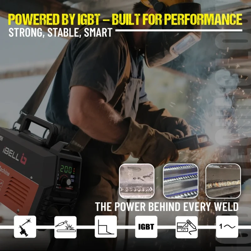 M200-89D MMA Welding Machine 200A Inverter IGBT Digital Display VRD Thermal Protection | EnvMart