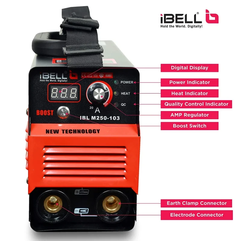 iBELL M250-103 MMA Welding Machine 220V 200–220A IGBT Inverter Arc Welding | EnvMart