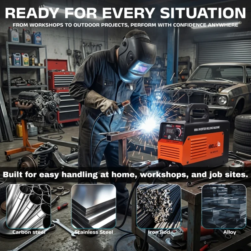 iBELL M250-103 MMA Welding Machine 220V 200–220A IGBT Inverter Arc Welding | EnvMart