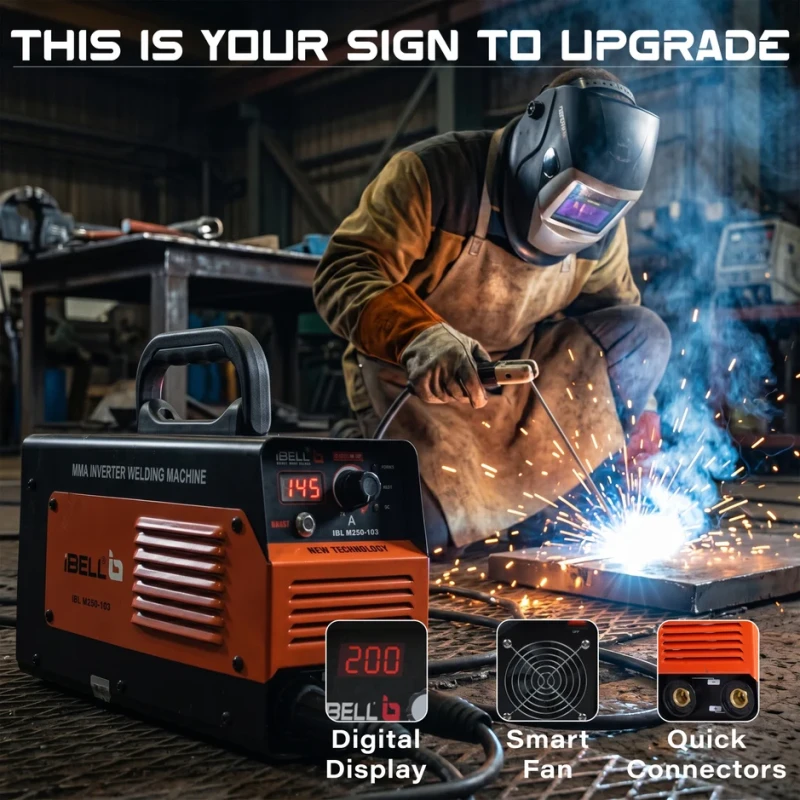 iBELL M250-103 MMA Welding Machine 220V 200–220A IGBT Inverter Arc Welding | EnvMart