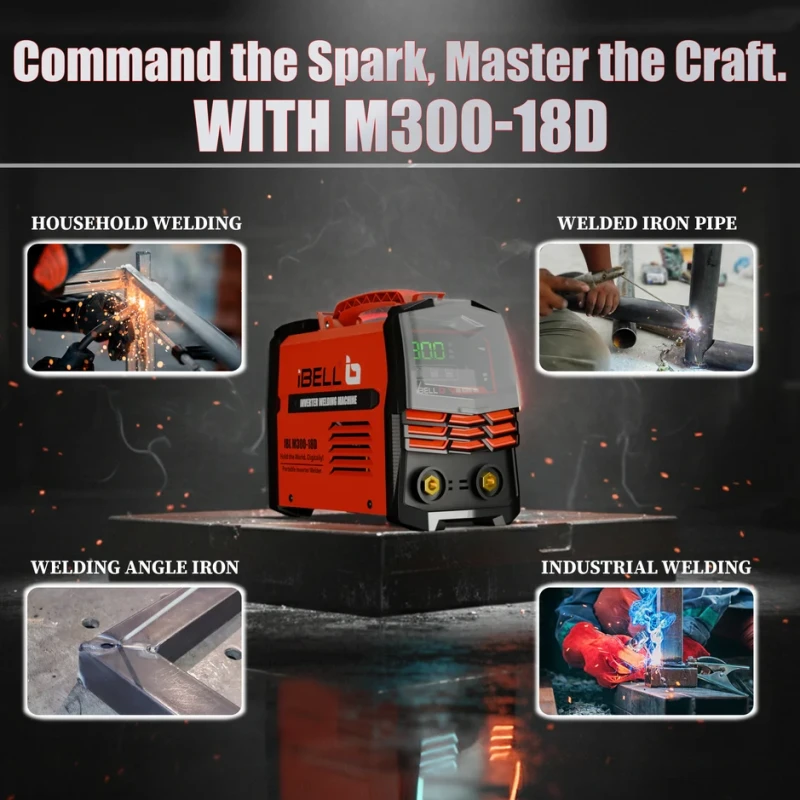 M300-18D MMA Welding Machine 300A, 8.4 KVA, Heavy Duty, Digital LCD, 220V | EnvMart