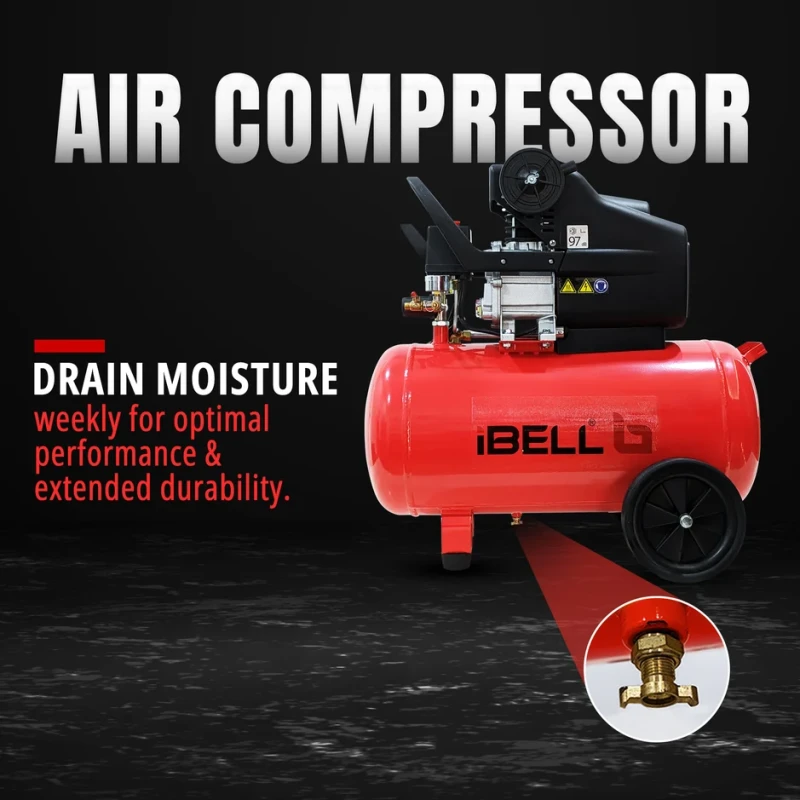 IBL DDC50TL AC50TL Industrial Air Compressor 2HP 1.5kW 50L 220–240V 2850rpm 115PSI | EnvMart