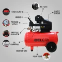 IBL DDC50TL AC50TL Industrial Air Compressor 2HP 1.5kW 50L 220–240V 2850rpm 115PSI | EnvMart