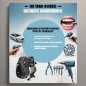 IBL PC64-21 Piston Air Compressor Oil-Free 825W/1000W 200–240V Light Weight | EnvMart