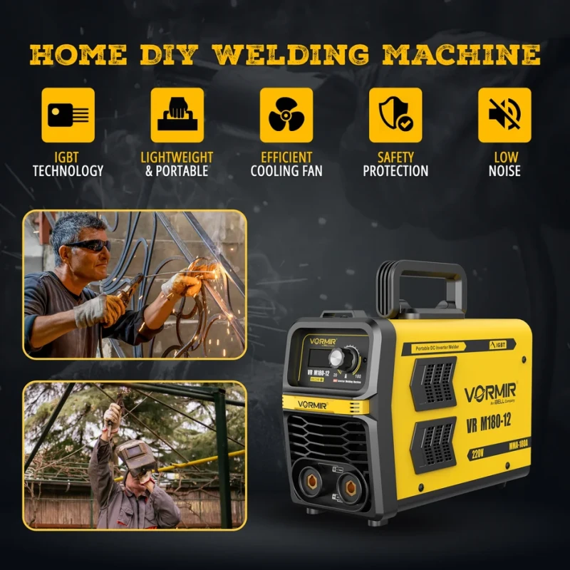 MMA Welding Machine M180-12, 220V, 5.1 KVA, 20–180A, IGBT, VRD, Anti-Stick, Hot Start | EnvMart