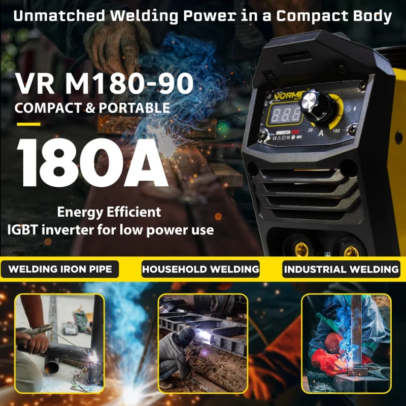 M180-90 Inverter MMA Welding Machine 120A IGBT 220V Hot Start | EnvMart