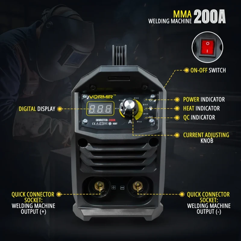 iBELL M200-90 MMA Welding Machine IGBT Inverter VRD 220V 6.1 KVA | EnvMart