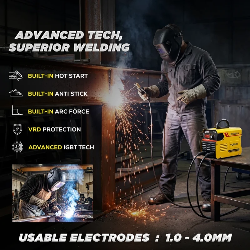VORMIR M200-14 MMA Welding Machine 6.1KVA 200A IGBT VRD | EnvMart
