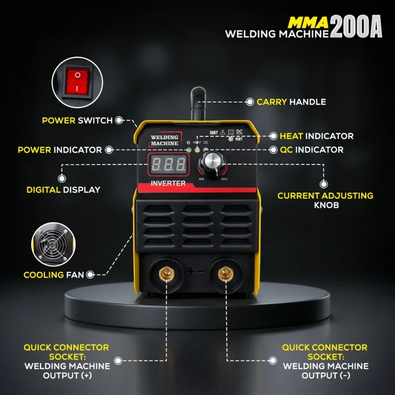 VORMIR M200-14 MMA Welding Machine 6.1KVA 200A IGBT VRD | EnvMart