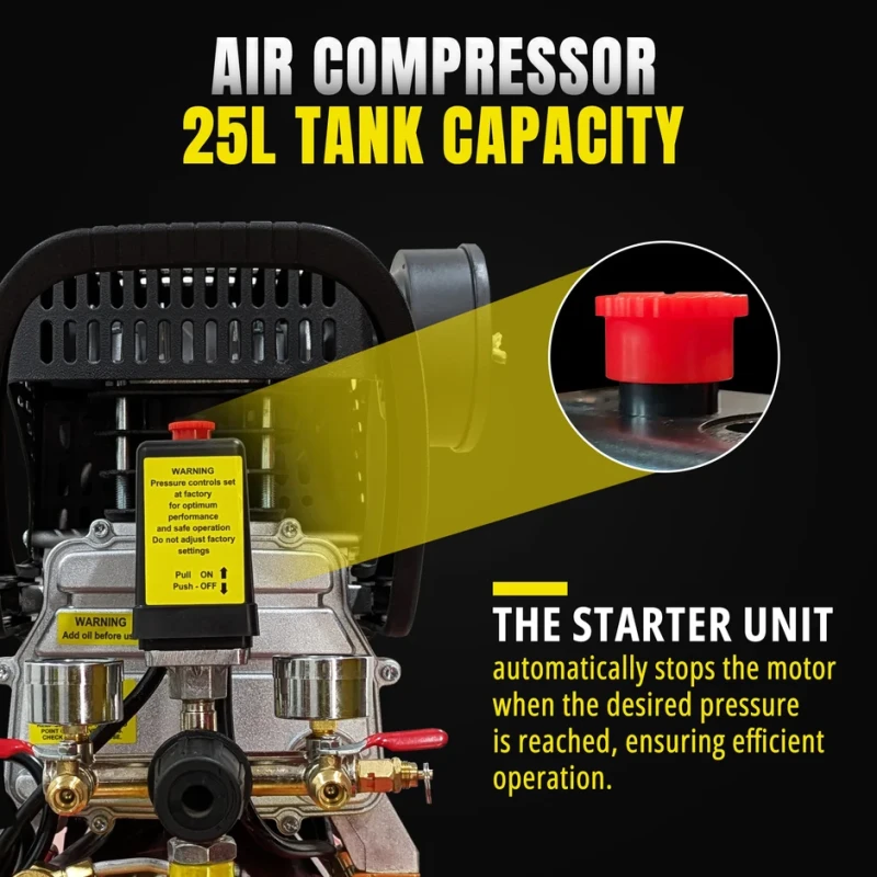 Air Compressor VR DDC25AL 2HP 24L 220V/230V/240V 115 PSI 1.5KW | EnvMart