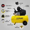 VR DDC50AL Air Compressor 2 HP 50L 220–240V 1.5 kW 2850 RPM | EnvMart