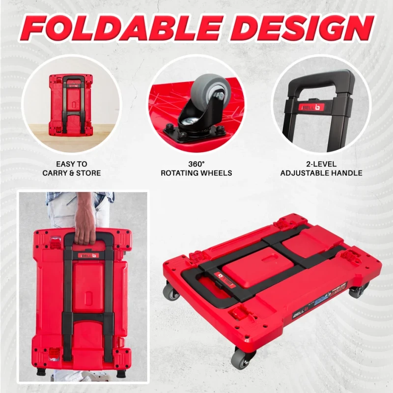 Luggage Trolley FT100 Heavy-Duty 2-in-1 Toolbox Cart & Creeper 100 kg Capacity | EnvMart