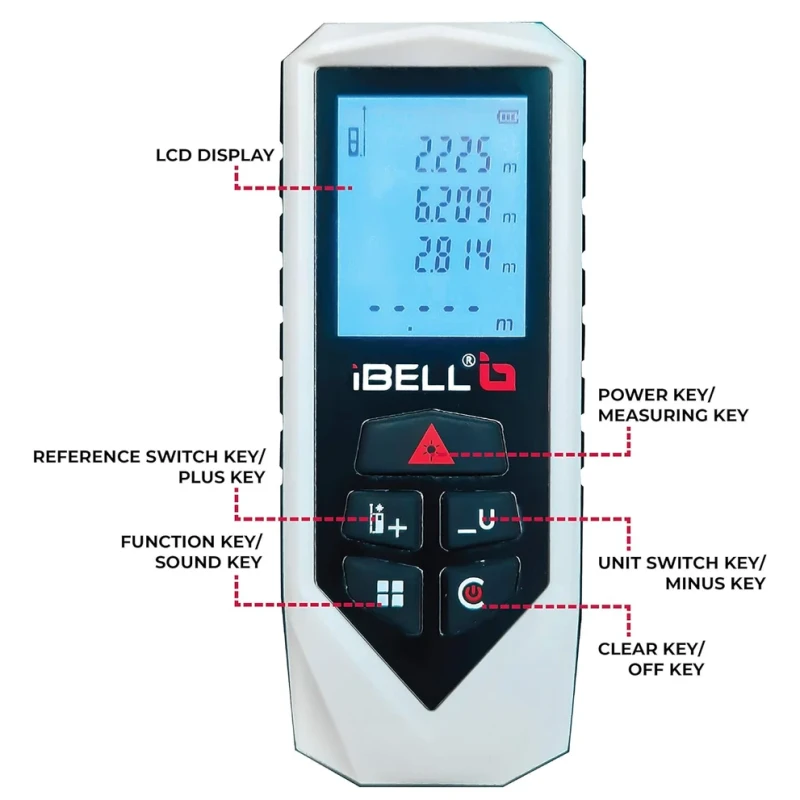 Laser Distance Meter 60m DM6002 High Accuracy Digital Rangefinder | EnvMart