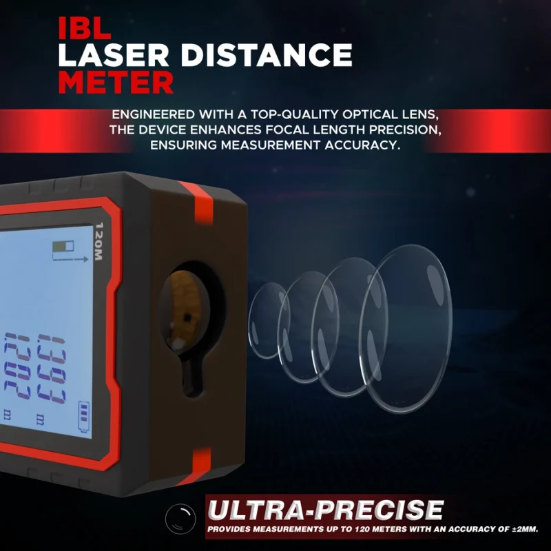 Laser Distance Meter DM120-02, 120 m, Advanced Measuring Device | EnvMart