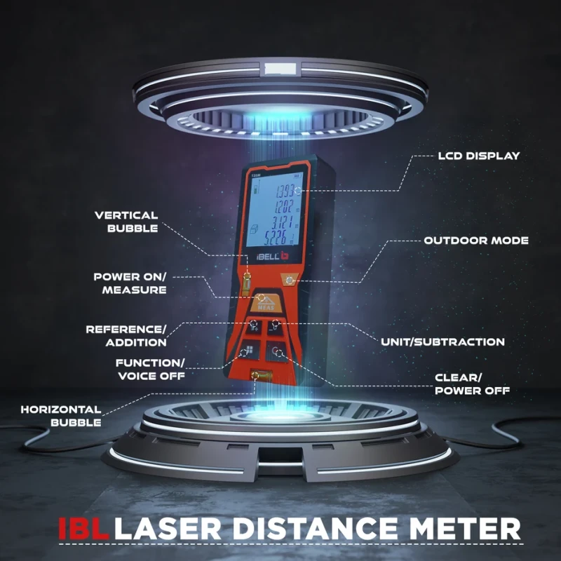 Laser Distance Meter DM120-02, 120 m, Advanced Measuring Device | EnvMart