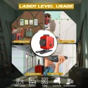 LL5-16 Laser Level 16 Line Green Beam, Self-Leveling, Dual Battery, 25m Range | EnvMart
