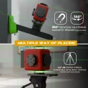 LL5-16 Laser Level 16 Line Green Beam, Self-Leveling, Dual Battery, 25m Range | EnvMart