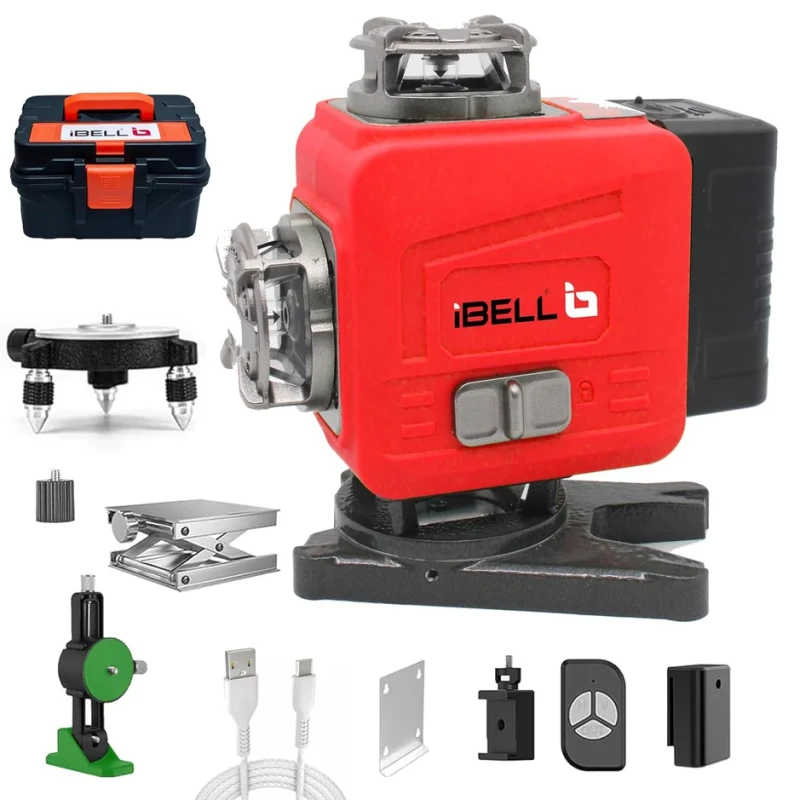 LL5-16 Laser Level 16 Line Green Beam, Self-Leveling, Dual Battery, 25m Range | EnvMart