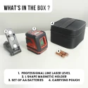 LL2-40 Laser Level 2-Line High Precision ±1mm at 40m Self-Leveling IP54 | EnvMart