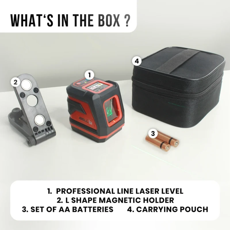 LL2-40 Laser Level 2-Line High Precision ±1mm at 40m Self-Leveling IP54 | EnvMart