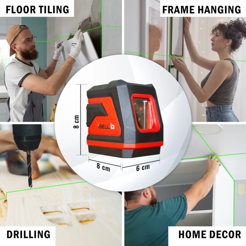 LL2-40 Laser Level 2-Line High Precision ±1mm at 40m Self-Leveling IP54 | EnvMart