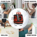 Ll5-45 Professional 5-Line Laser Level, Green Beam, ±0.3mm/m Accuracy, IP54 | EnvMart