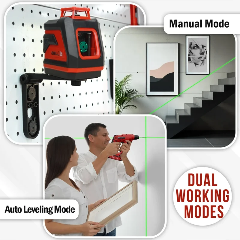 Ll5-45 Professional 5-Line Laser Level, Green Beam, ±0.3mm/m Accuracy, IP54 | EnvMart