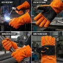 IBELL IBL WG60-16 Welding Protection Gloves 16 Inch Heat Resistant Leather | EnvMart