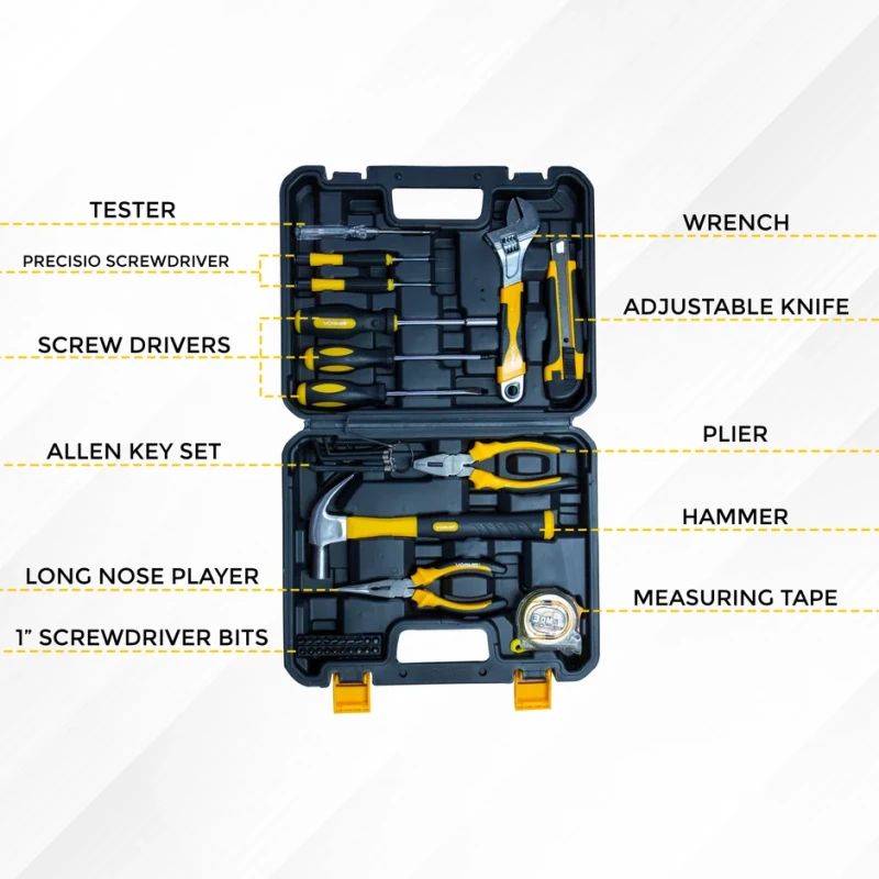 VR TK-32 40-Piece Hand Tool Set with Case, Screwdrivers, Pliers, Wrench | EnvMart