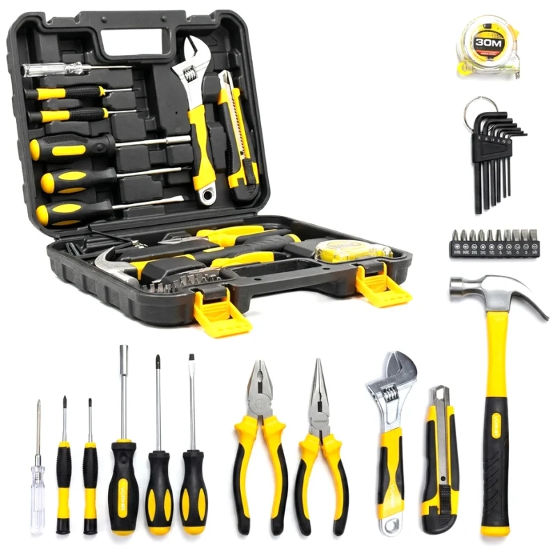 VR TK-32 40-Piece Hand Tool Set with Case, Screwdrivers, Pliers, Wrench | EnvMart