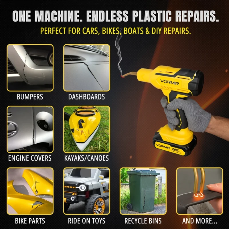 iBELL VR PW21-60 Cordless Plastic Stapler Welder 20V Li-Ion 60W 500°C 400 Staples | EnvMart