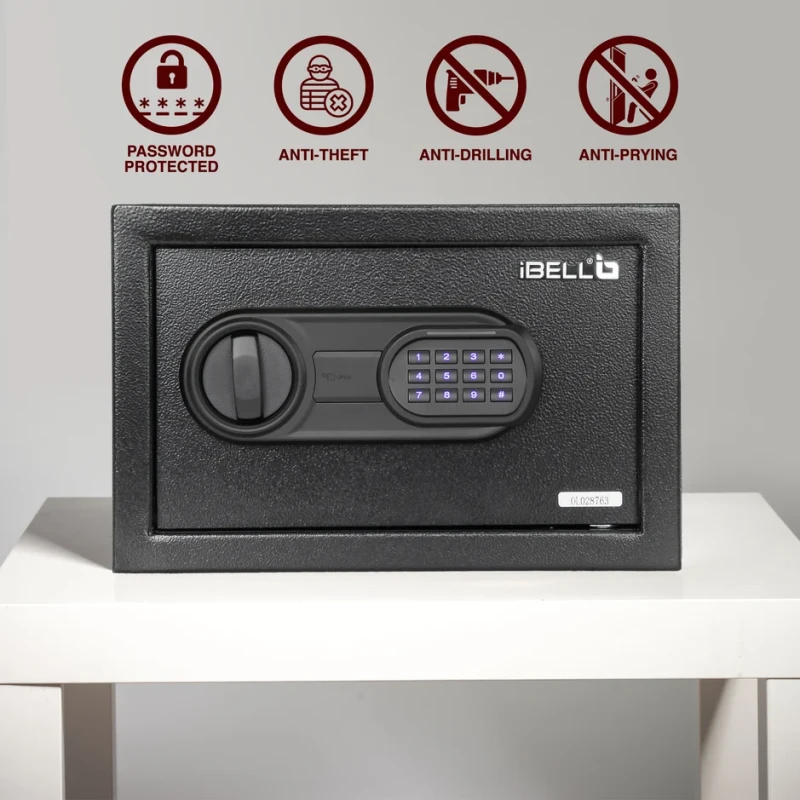 IBL SL20S Electronic Safe Locker 8.5L, Blue LED, Emergency Battery | EnvMart