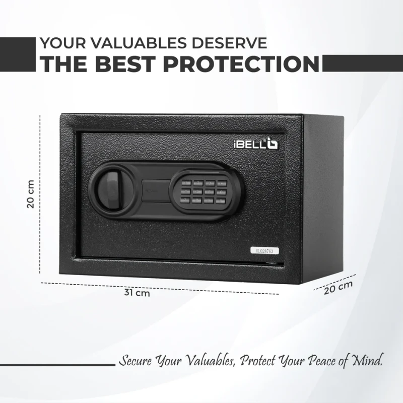IBL SL20S Electronic Safe Locker 8.5L, Blue LED, Emergency Battery | EnvMart