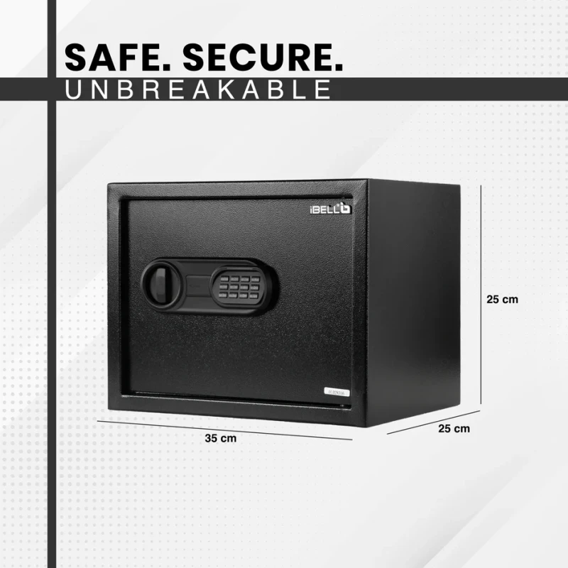 Electronic Safe Locker IBL SL 25S 16.4L Steel, Blue LED, Emergency Battery – EnvMart