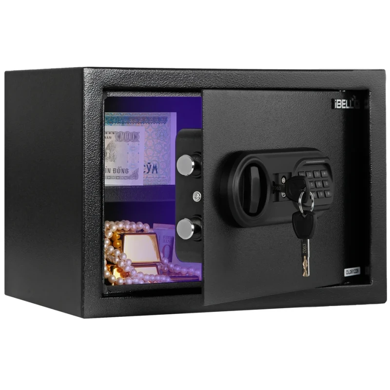 Electronic Safe Locker IBL SL 25S 16.4L Steel, Blue LED, Emergency Battery – EnvMart