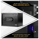 Electronic Safe Locker 23S 25L Blue LED Interior, Digital Lock, Battery Backup | EnvMart